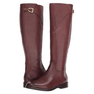 COLE HAAN Women's Harrington Grand Knee-high Riding Boots - Brown Leather